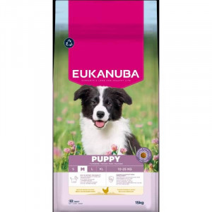EUKANUBA DOG PUPPY MEDIUM CHICKEN sausā barība kucēniem 15kg